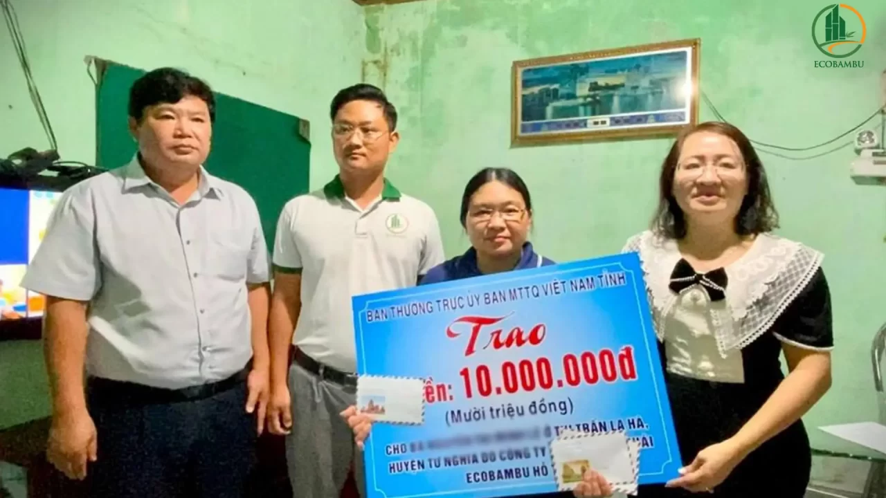 EcoBambu tiếp tục tham gia hoạt động an sinh xã hội trên địa bàn tỉnh Quảng Ngãi